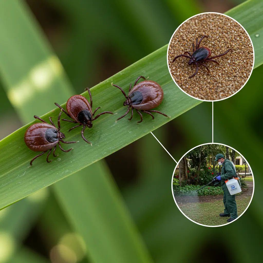 Dedetização de carrapatos como os Rhipicephalus sanguineus (carrapato-marrom do cão), Amblyomma cajennense (carrapato-estrela), Amblyomma aureolatum (carrapato-amarelo do cão) e Amblyomma sculptum no Rio de Janeiro (RJ)